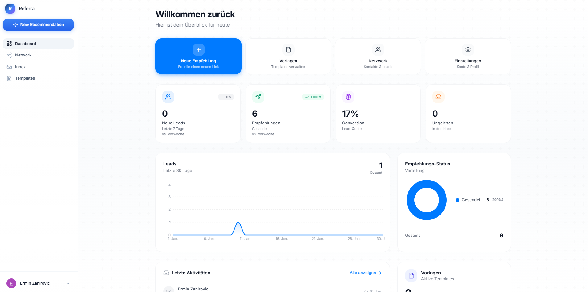 Referra app screenshot